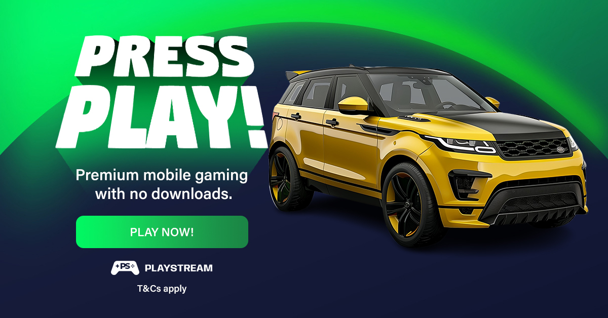 Press play racing game card